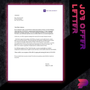 Job Offer Letter