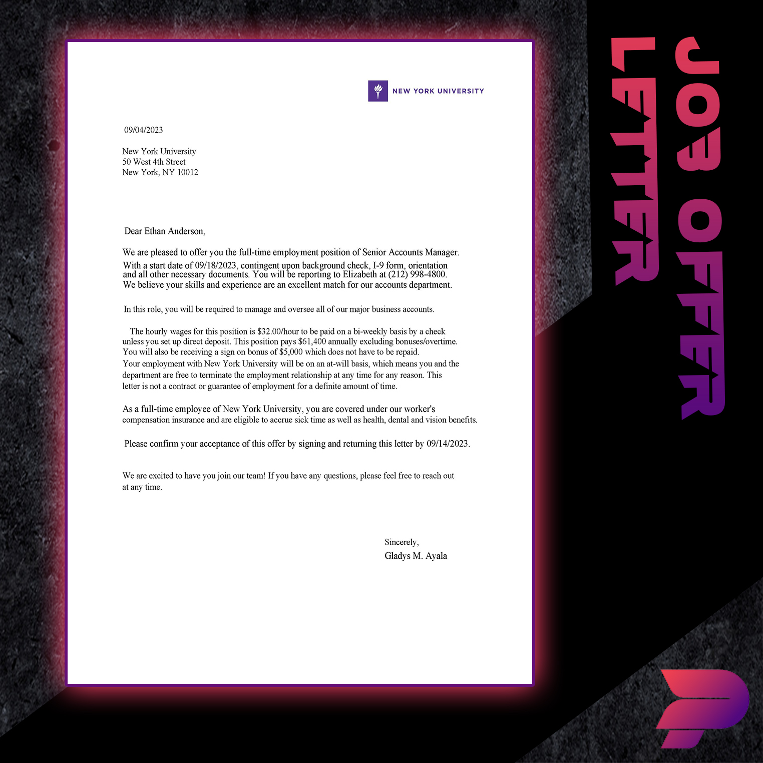 Job Offer Letter